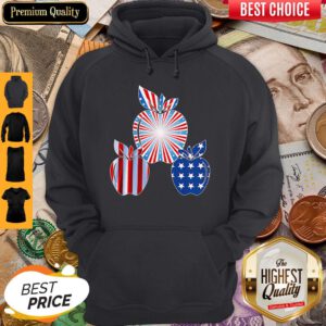 Nice Teacher Apples American Flag Independence Day Hoodie