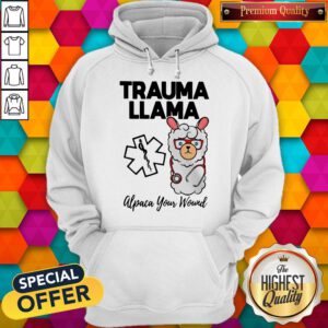 Nice Trauma Llm Alpaca Your Wound Media Logo Lamb Ear Piece Hoodie