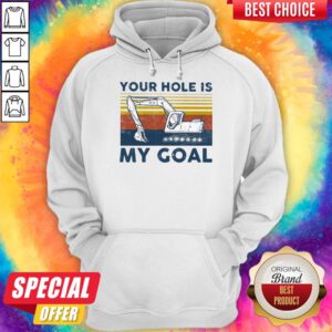 Premium Excavator Your Hole Is My Goal Vintage Hoodie