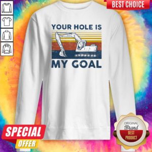 Premium Excavator Your Hole Is My Goal Vintage Sweatshirt