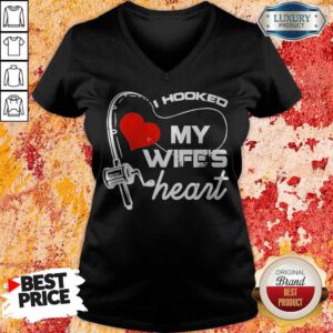 Premium I Hooked My Wife’s Heart V-neck