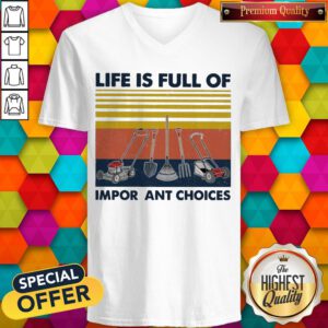 Premium Life Is Full Of Important Choices Vintage V-neck
