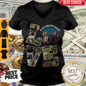 Premium Love Dachshunds V-neck