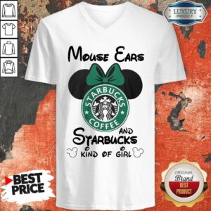 Premium Mickey Mouse Cars And Starbucks Kind Of Girl V-neck