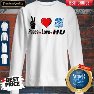 Premium Peace Love HU Hampton Pirates Sweatshirt