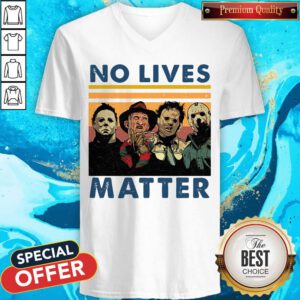 Pretty Character Horror Movie No Lives Matter Vintage V-neck