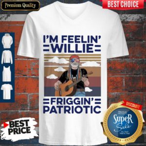 Pretty I’m Feelin’ Willie Friggin’ Patriotic Guitar Vintage Tank Top