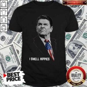 Pretty Ronald Reagan I Smell Hippies Shirt