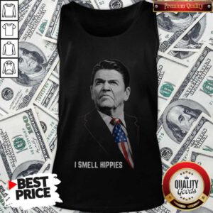 Pretty Ronald Reagan I Smell Hippies Tank Top