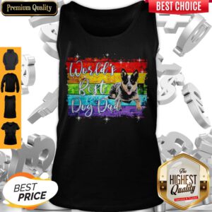 Pretty World's Best Dog Dad Lgbt Tank Top