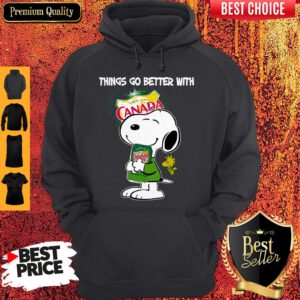 Snoopy Hug Canada Dry Things Go Better With Canada Dry Hoodie