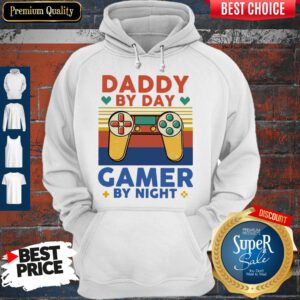 Top Daddy By Day Gamer By Night Vintage Hoodie