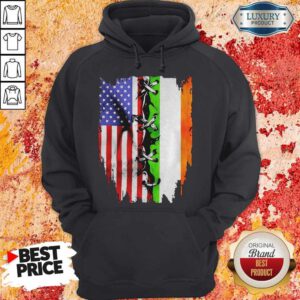 Top Ireland And American Flag Veteran Independence Day Hoodie