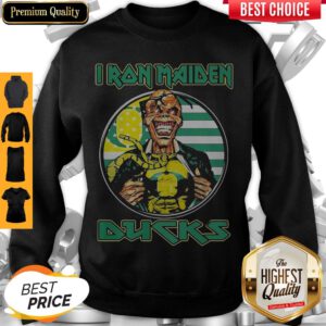 Top Iron Maiden Oregon Ducks American Flag Independence Day Sweatshirt