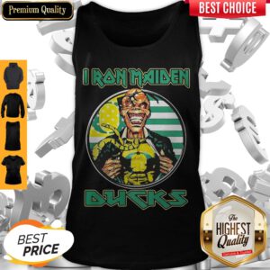 Top Iron Maiden Oregon Ducks American Flag Independence Day Tank Top