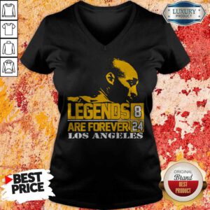 Top Kobe Bryant Legends Are Forever 8 24 Los Angeles V-neck
