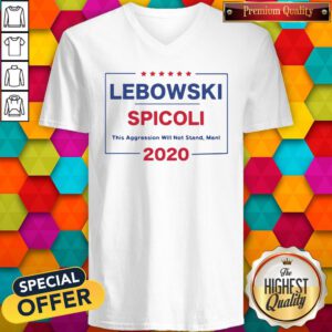 Top Lebowski Spicoli 2020 This Aggression Will Not Stand Man V-neck