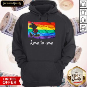 Top Mickey LGBT Love Is Love Hoodie