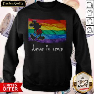 Top Mickey LGBT Love Is Love Sweatshirt