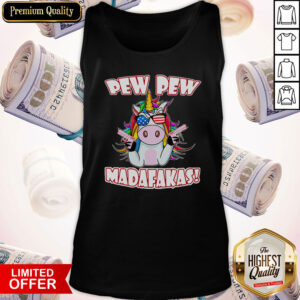 Top Unicorn Pew Pew Madafakas Tank Top