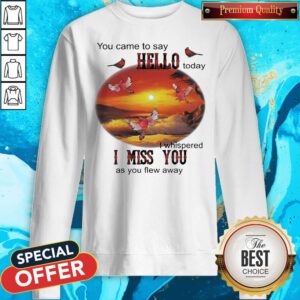 You Came To Say Hello Today I Whispered I Miss You As You Flew Away Eagle Sweatshirt