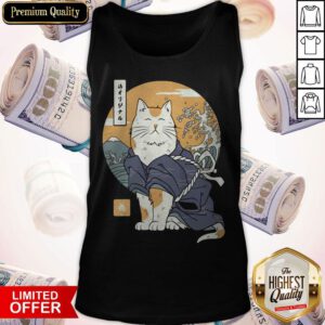 Awesome Cat Samurai Tank Top