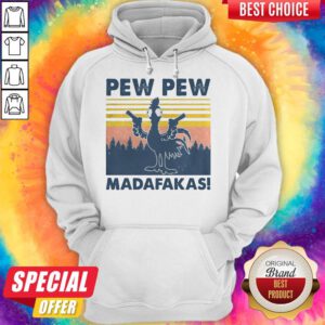 Awesome Chicken Pew Pew Madafakas Vintage Retro Hoodie