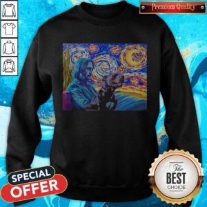 Awesome John Wick And Dog Starry Night Sweatshirt