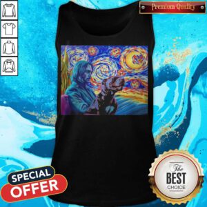 Awesome John Wick And Dog Starry Night Tank Top