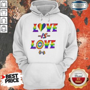 Awesome LGBT Love Is Love Pride Flag Hoodie