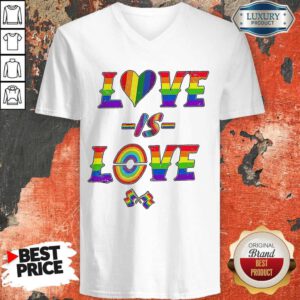 Awesome LGBT Love Is Love Pride Flag V-neck