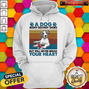 Funny A Dog Paw Might Destroy Your Shoes But Will Never Break Your Heart Hoodie