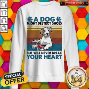 Funny A Dog Paw Might Destroy Your Shoes But Will Never Break Your Heart Sweatshirt
