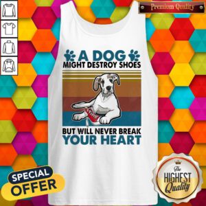 Funny A Dog Paw Might Destroy Your Shoes But Will Never Break Your Heart Tank Top