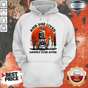 Funny And She Lived Happily Ever After Moon Hoodie