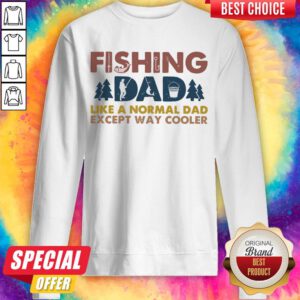 Funny Fishing Dad Like A Normal Dad Except Way Cooler Sweatshirt