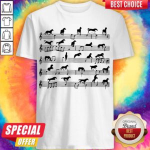Funny Horse Notes On Sheet Music Shirt