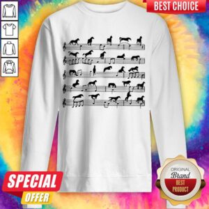 Funny Horse Notes On Sheet Music Sweatshirt