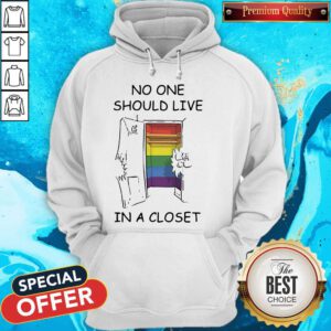 Funny Lgbt No One Should Live In A Closet Hoodie