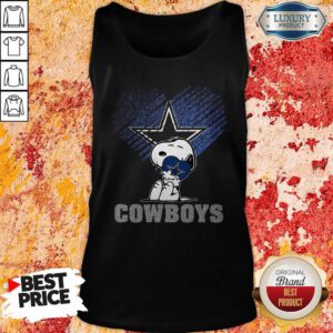 Funny Snoopy Hug Heart Dallas Cowboys Tank Top