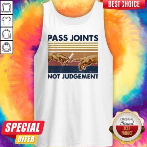 Funny Weed Pass Joints Not Judgement Vintage Retro Tank Top
