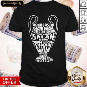 Henderson Sadio Mane Roberto Firmino Salah Fabinho Origi Alisson Shaqiri Milner Shirt