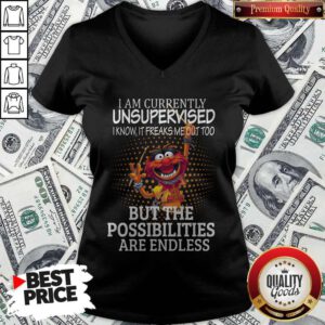Muppets I Am Currently Unsupervised I Know It Freaks Me Out Too But The Possibilities Are Endless V-neck