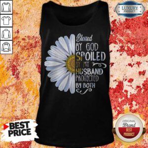 Nice Daisy Blessed By God Spoiled By My Husband Protected By Both Tank Top