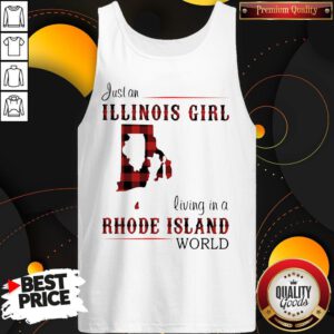 Nice Just An Illinois Girl Living In A Rhode Island World Map Tank Top