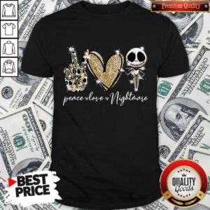 Nice Peace Love Nightmare Skellington Diamond Shirt