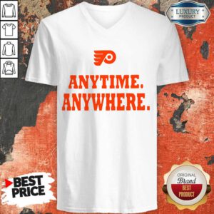 Nice Philadelphia Flyers Anytime Anywhere V-neck