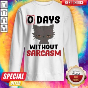 Premium 0 Days Without Sarcasm Funny Sweatshirt