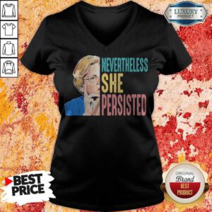 Premium Elizabeth Warren Nevertheless She Persisted V-neck