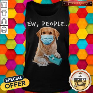 Premium Golden Retriever Face Mark Ew People Tank Top